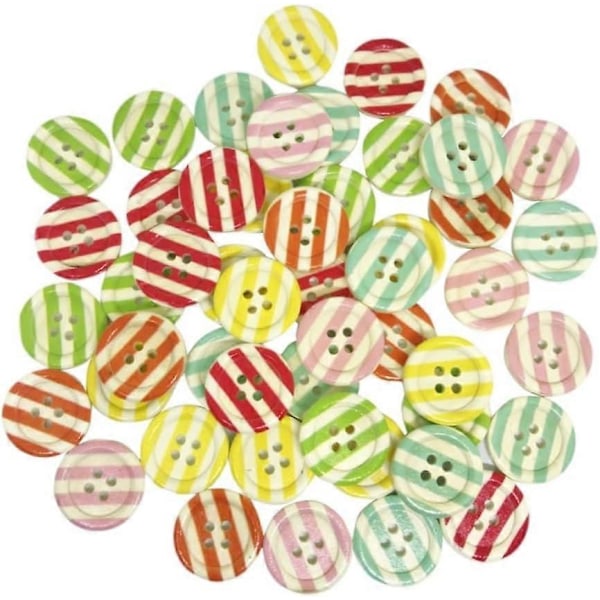 50 stk. Tegneserie Treknapper Runde Håndverksknapper Treknapper Scrapbooking Skjorteknapper Resin Håndverk Håndverk for Maling Treknapper Treknapper