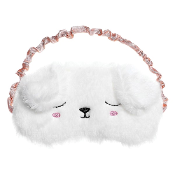 1 st Plysch Ögonmask Sovmask Siden Satin Ögonbindel Härlig Hunddesign Sovmask för Hemresa