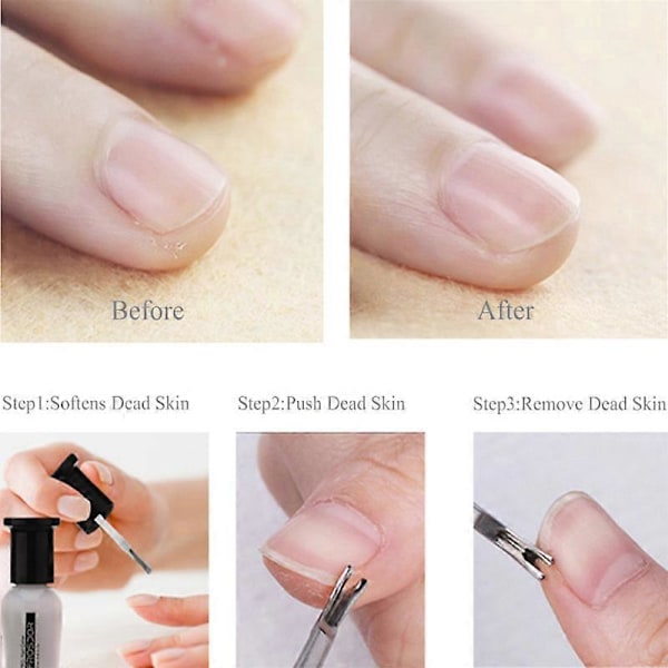 Nagelbandsgaffel, nagellack, död hud, rostfritt stål, nagelbandspusher, nagelkonst, manikyr pedikyr verktyg