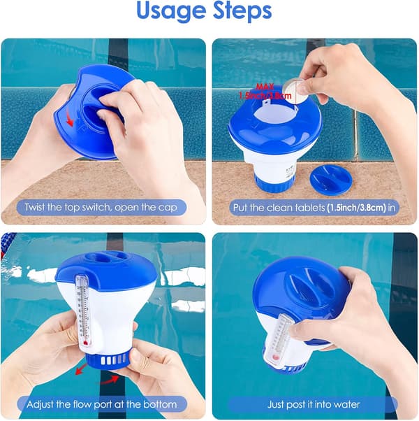 *Flytande pool dispenser, simbassäng klor diffusor med The*