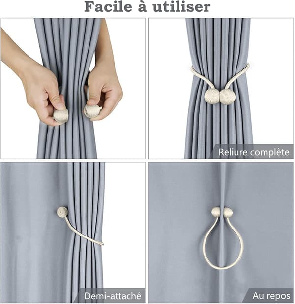 *Gardinklämmor Magnetiska Gardinklämmor Magnetisk Fläta Curt*