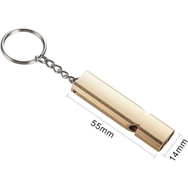 Whistle Double Tubes -turvapilli 2 kpl, narulla ja avaimella