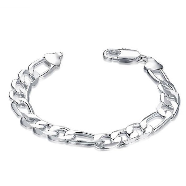 6mm bred Figaro-lenke for menn 21cm sterling sølv armbånd for menn kvinner fine smykker