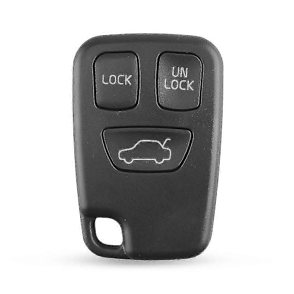 Fjernkontrollnøkkelhus med 3 knapper, ubeskåret blad, erstatning for Volvo S70 V70 C70 S40 V40 98-05