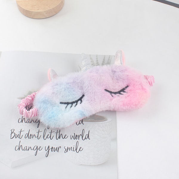 Sininen violetti sekoitettu unimaski, eläin silmämaski plushista piirretty