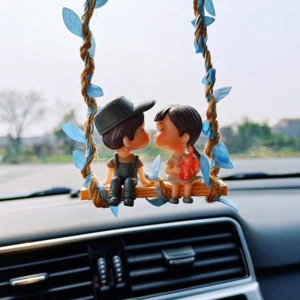 Swing rope red-Anime car cute couple swing indoor romantic coupl