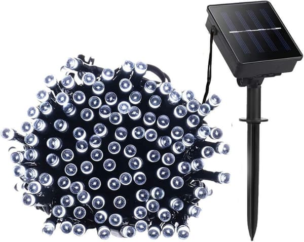 *Ny 100 stk. solcelled julelys LED-lyskæde julelys Chr*