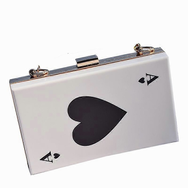Iltalaukku naisille, pokerin muotoinen clutch-laukku