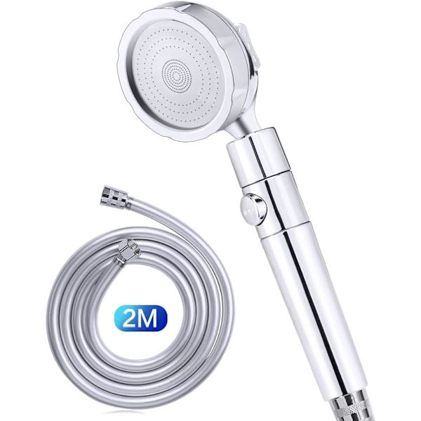 *Brusehoveder, 360° rotation, med 2M PVC-slange, med 3 højtryks*