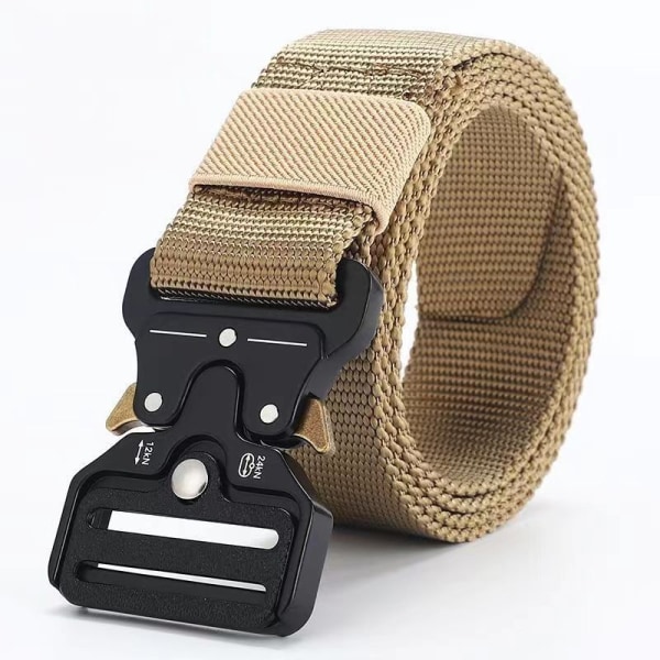 Two Piece Set Khaki and Black Men's Tactical Belt 1.5 inch Heavy