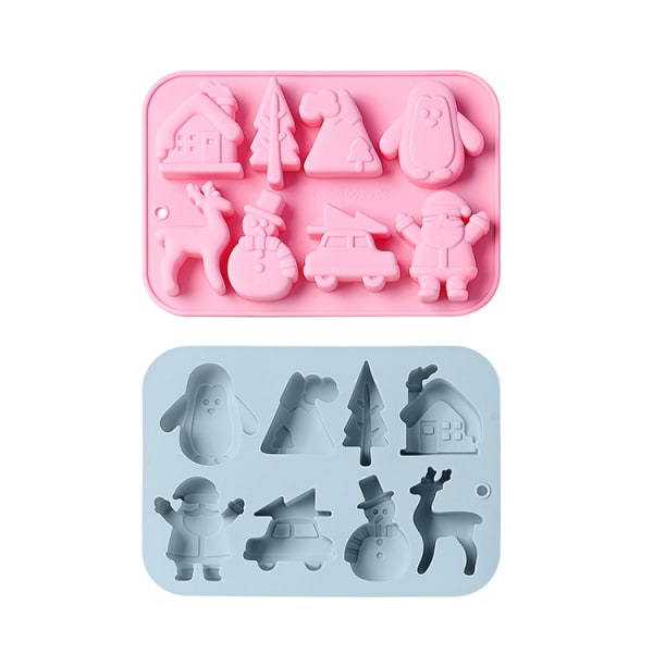 #2-pack med molds med jultema #