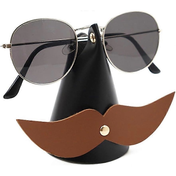 1 stk. PU-læder skægformet brilleholder Display Stand Solbrille Display Rack Brilleholder Solbrille Opbevaringsorganisator