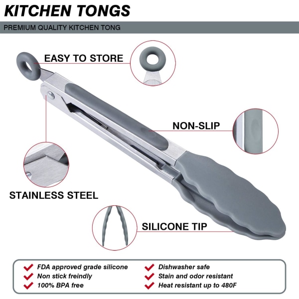 Mini silikon serveringstang 21,4 cm