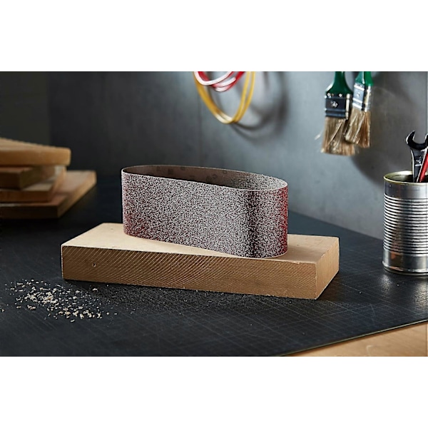 Tarvikkeet 9 kpl Sekalainen hiomanauhasarja (puulle, karkeus 60/80/100, 75 x 533 mm, tarvikkeet nauhahiomakoneille)