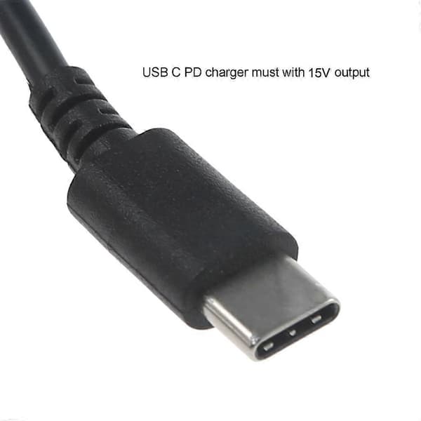 Type C til 5.5x2.1mm 15V PD Trigger Strømkabel til Routere Laptop Højttalerledning