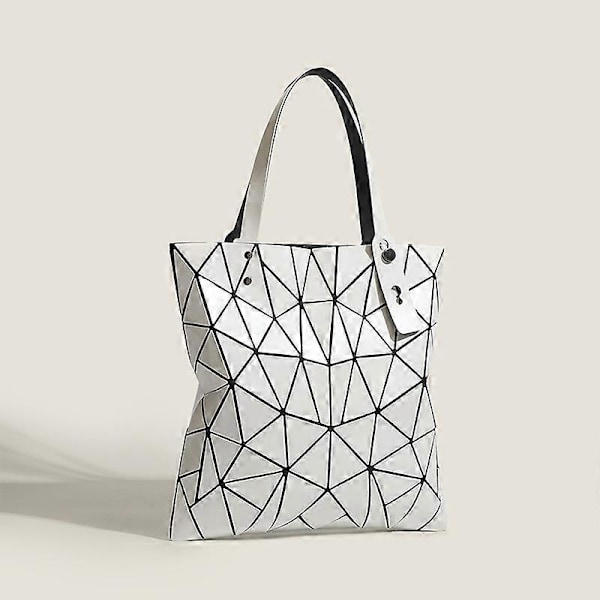 Ny Geometrisk Diamant Splejsning Dame Taske 6 Gitre Samme Stil Håndholdt Skuldertaske