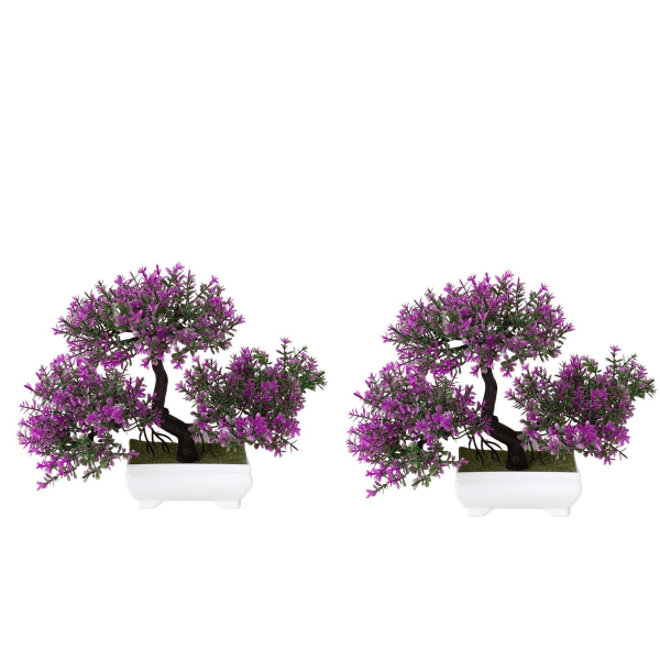 #Violetti, 2 kpl keinotekoinen kasvi, bonsai keinotekoinen kasvi, keinotekoinen#