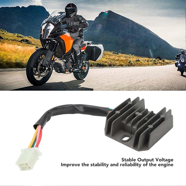 4 Kablar Motorcykel Spänningsregulator Motorbåt Ombyggnad Motor Spänningslikriktare 20 till 60V