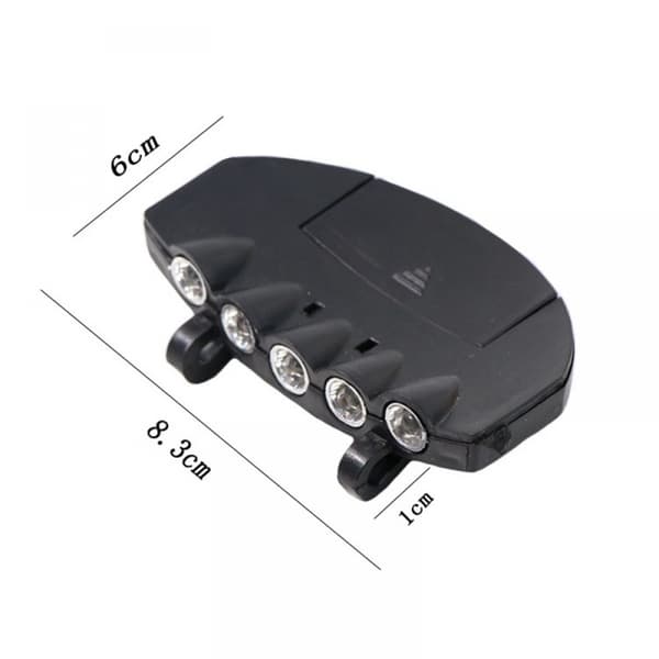 #LED-otsalamppu / Otsalamppu lippikseen Musta#