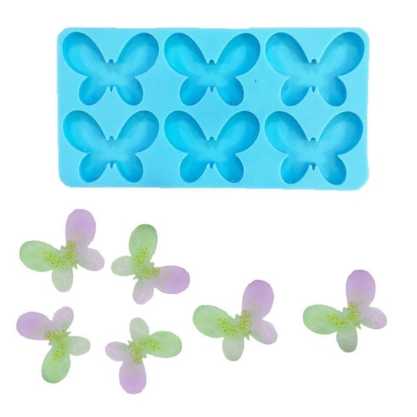 3 stk Silikonformer For Resin Shamrock Silikonformer Sommerfugl Øredobber Former