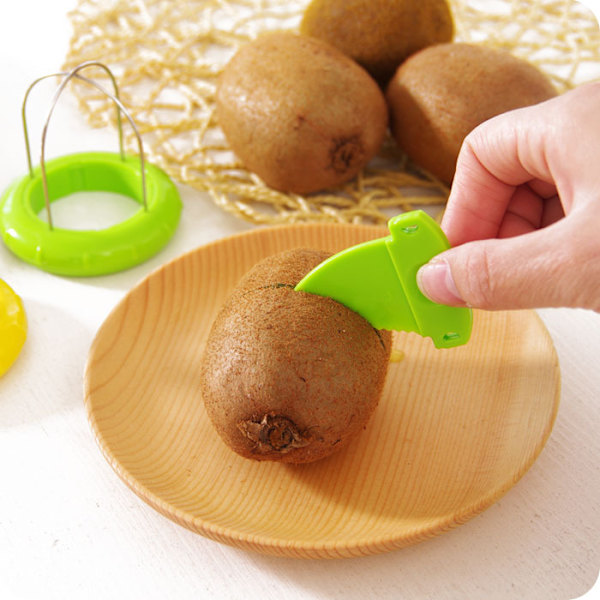 2 köksskalare för frukt och kiwi Gult Grön