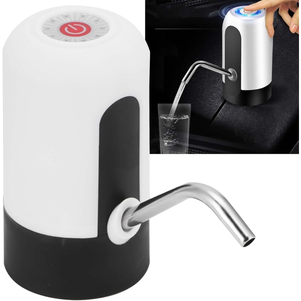 Hvit - 1 stk. pumpe vanndispenser, bærbar automatisk vanndispenser