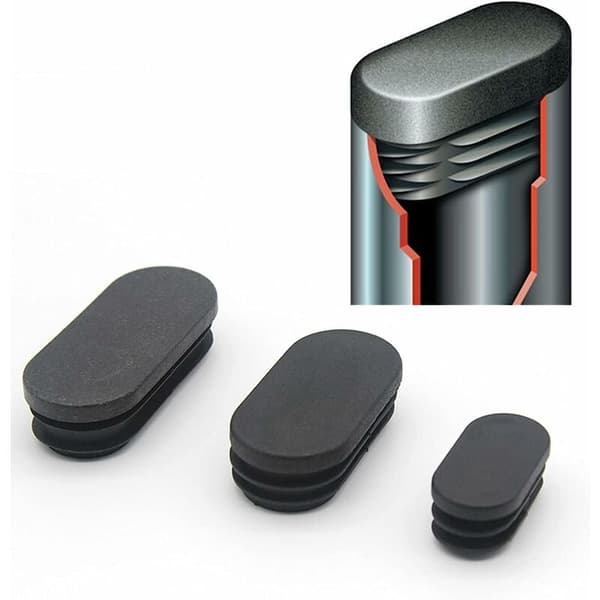 20 stk. (15x30mm) Plastkapper til møbelben Ovale kapper til