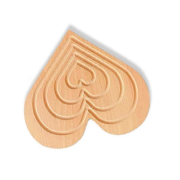 Hjertebakke Ornament Træbakke Kagebakke Kaffe Brød Tallerken Bondegård Hjem Dekoration