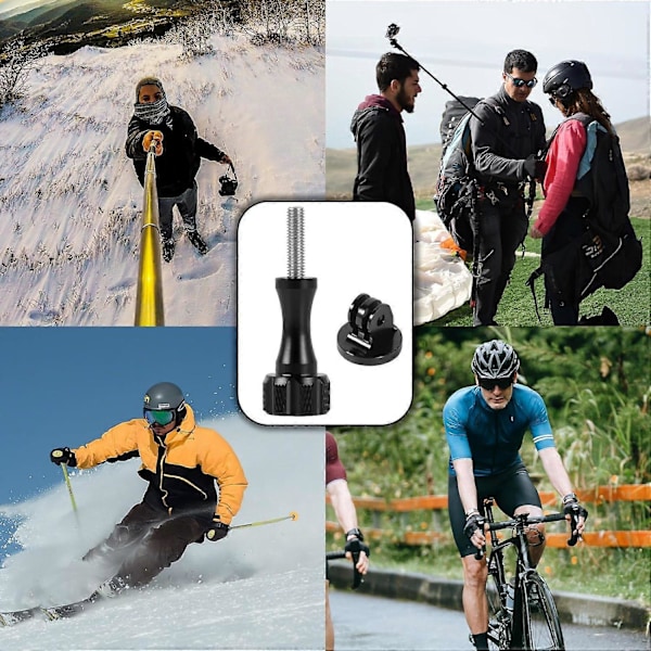 Tripodfesteadapter i aluminiumslegering med skrue for GoPro Session GoPro Hero GoPro Max DJI Osmo Insta360 Action Camera