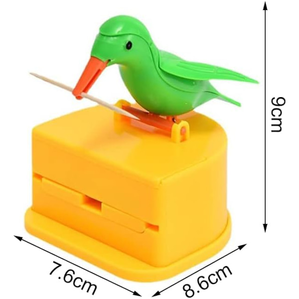 2-pack Fågelformad Automatisk Tandpetare Dispenser för Hem, Bord