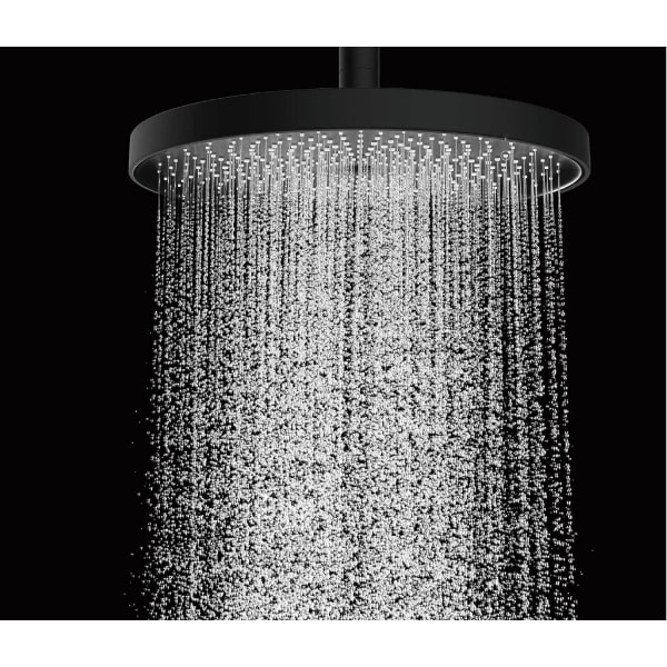 Premium-laatuinen 260 mm suihkupää. Spa-hieronta suihku (Musta)