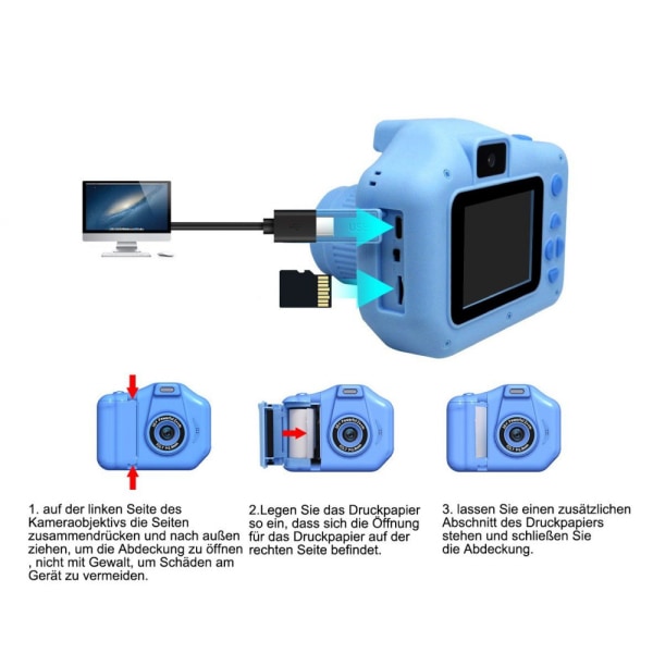 #Blå digital kamera för barn#