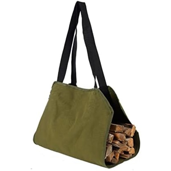 #100*50cm - Grön canvas log handväska canvas vedpåse#