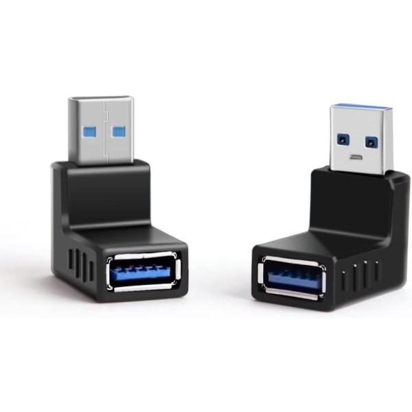 USB 3.0 Adapter 90 Grader Hunn til Hunn Vertikal Kombinasjon