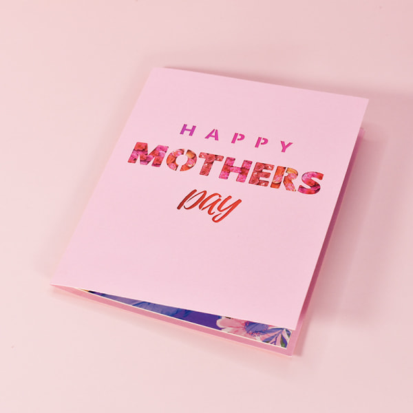 Blomsterbrev pop-up kort | Mors dag kort, takkekort, t