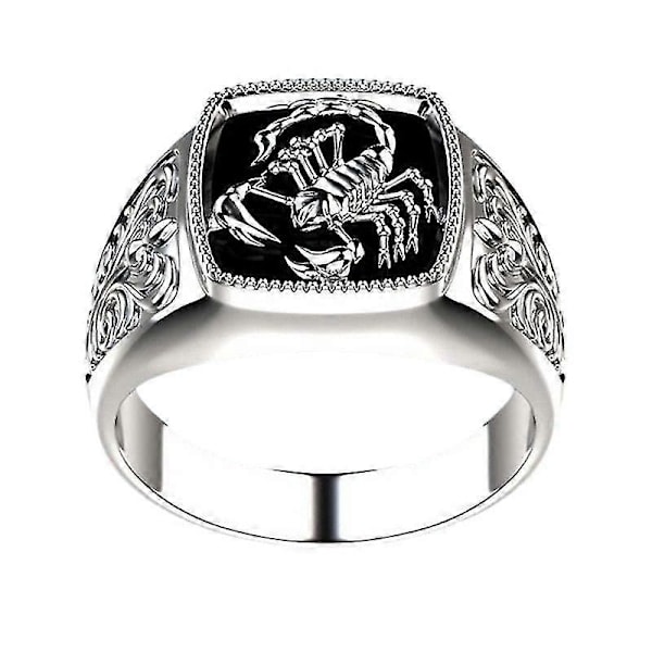 1/5/10 st Retro Silver Scorpio Mode Kreativ Ring Årsdag Födelsedag Punkstil Lyx Smycken för Män