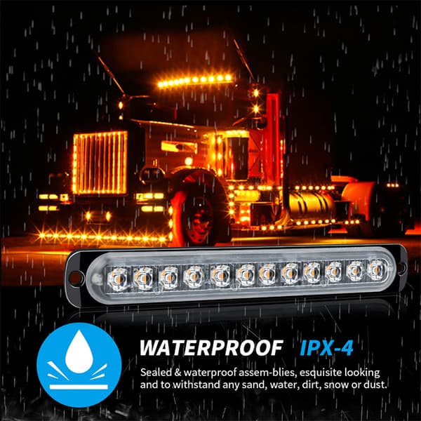 Stroboskop Strobe 12 LED blitzlys Auto 12-24V Nødlys A1