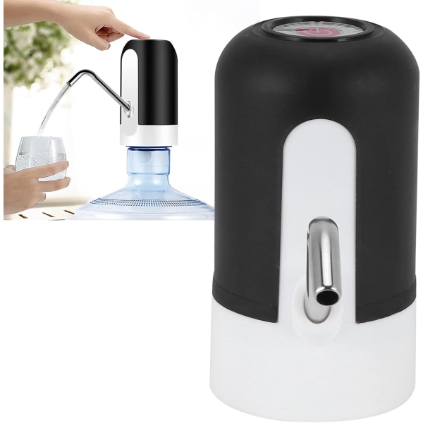 Svart - 1-delad Pumpvattenbehållare, Bärbar Automatisk Vattendispenser