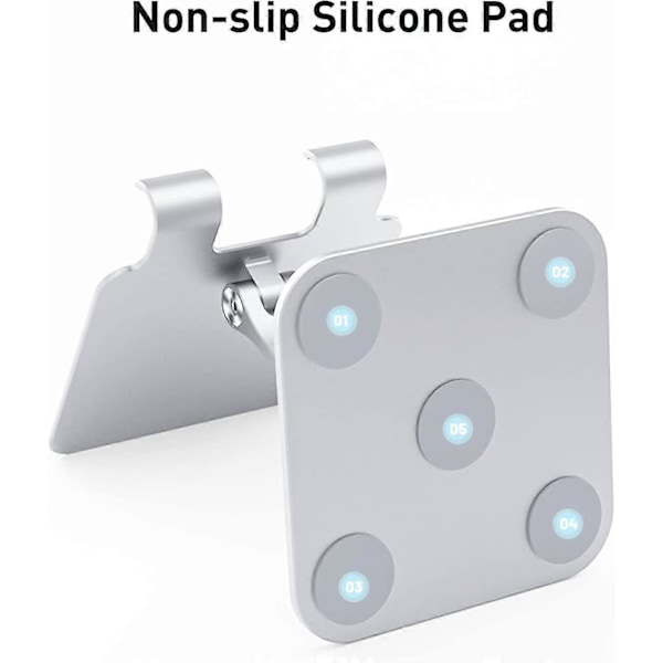 Drejelig Tablet Stand til Skrivebord 360 Graders Rotation, Foldbar Aluminium Retail Ipad Stand Holder