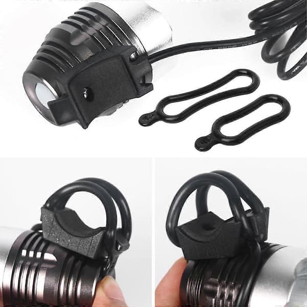 Sykkellys lampe Festeholder Ramme Elastisk Stropp LED Hodelykt Gummiringer