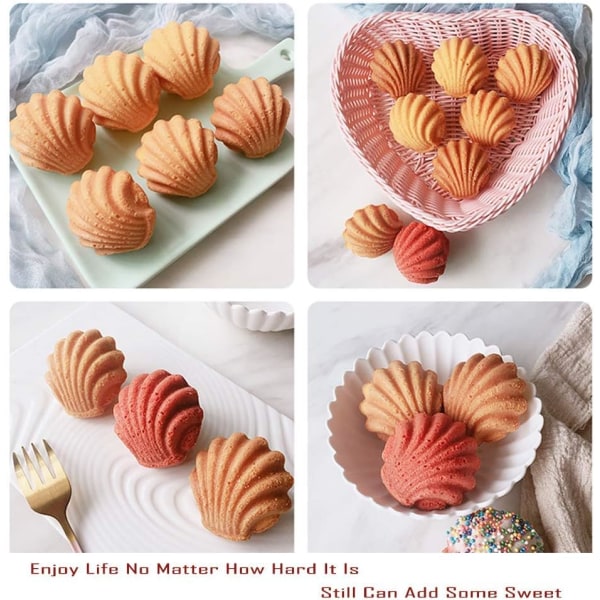 Moulle Madeleine 2 stycken Madeleine bakplåtar 6 hål Non-Stic
