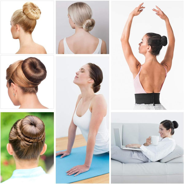 6 st hårstylingverktyg Hårband Bun Maker Set Håraccessoar