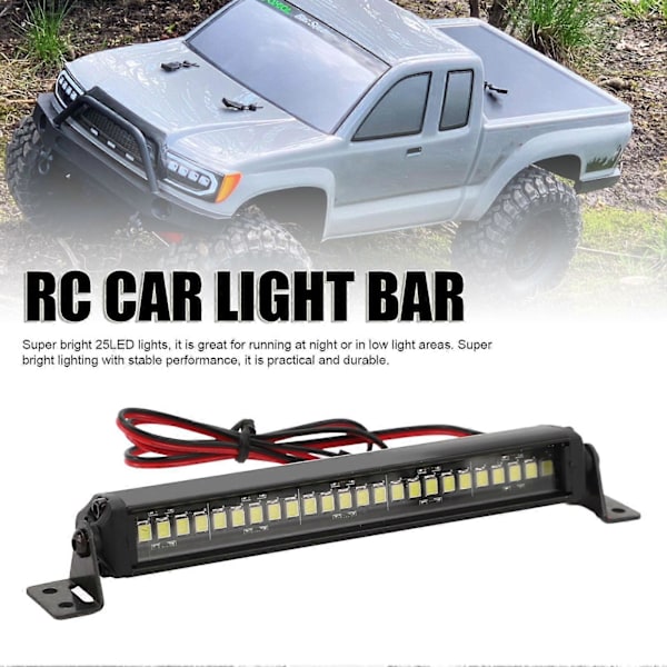 Super Bright RC LED Ljusramp Tak LED Lampa 25LED Ljusramp för 1/10 RC Crawler Bil för Axial SCX10 RC Bil Tak Ljusramp