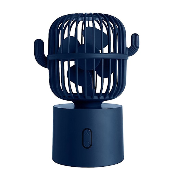 Pieni henkilökohtainen USB-pöytätuuletin Kaktus Mini Kannettava Pöytä Ladattava 80 Asteen Automaattinen Pyöritys Kannettavat Tuulettimet 3 Nopeutta Vahva Tuuli Hiljainen Käyttö