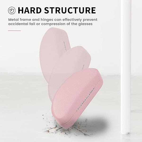 /#/Stressresistent læder hård solbriller etui (Pink), Stor Clas/#/