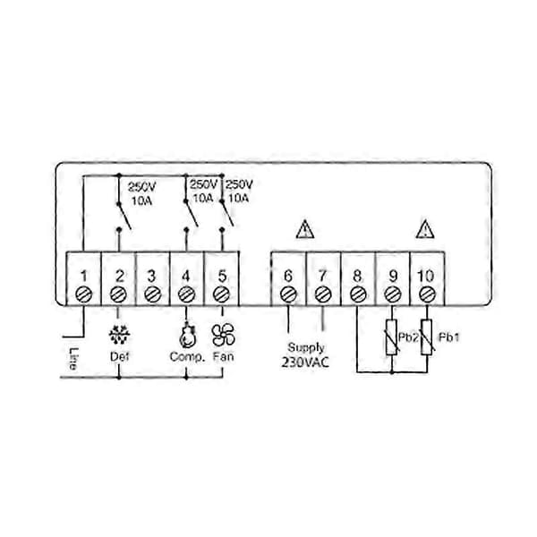 ETC-974 Mini Temperaturkontroller Kylskåpstermostat Regulator Termoregulator Termoelement