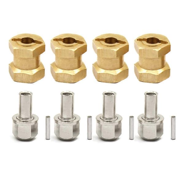 Breddningsadapterset 4st 12mm 15mm 17mm Mässing Hex Hjulbreddningsadapterset