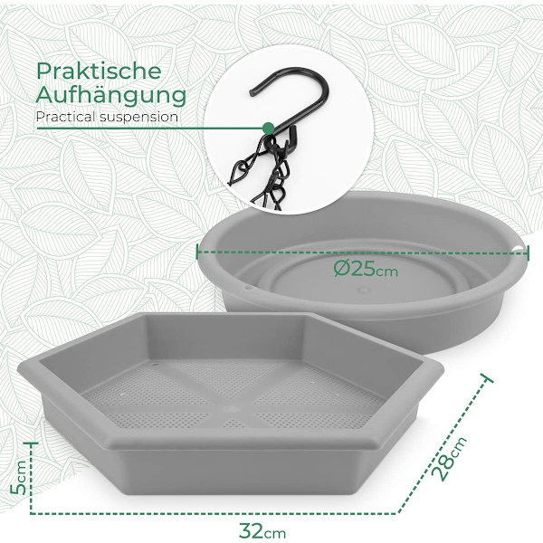 Hängande fågelbadmatare Plus [2-pack] - Frödispenser för vilda fåglar