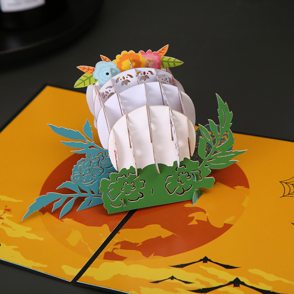 3D julekort, pop-up julekort, brettet tredimensjonalt
