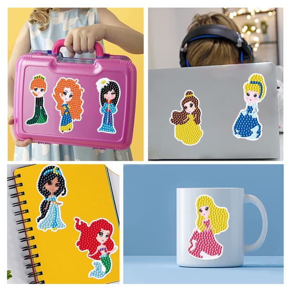 #5D Diamantmaleri, Diamantmaleri DIY Sticker Sød Prinsesse#